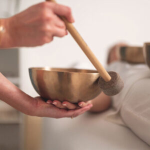 Gold sound and healing bowl.